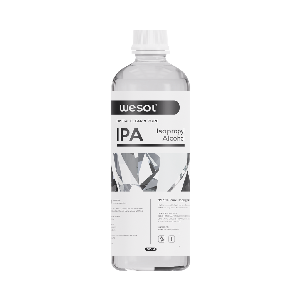 Wesol IPA Isopropyl alcohol 99.9% | (CH3)2-CH-OH CAS: 67-63-0 | Premium Grade Pure without mixing | For Technical Use | 500ml Pack of 1