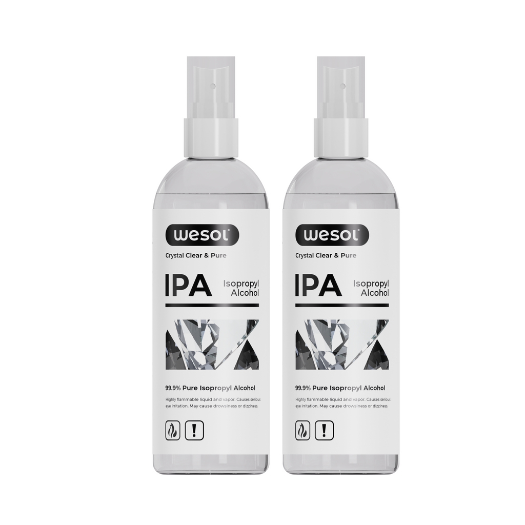 Wesol IPA Isopropyl alcohol 99.9% Spray | (CH3)2-CH-OH CAS: 67-63-0 | Premium Grade Pure without mixing | For Technical Use | 100ML Pack of 2